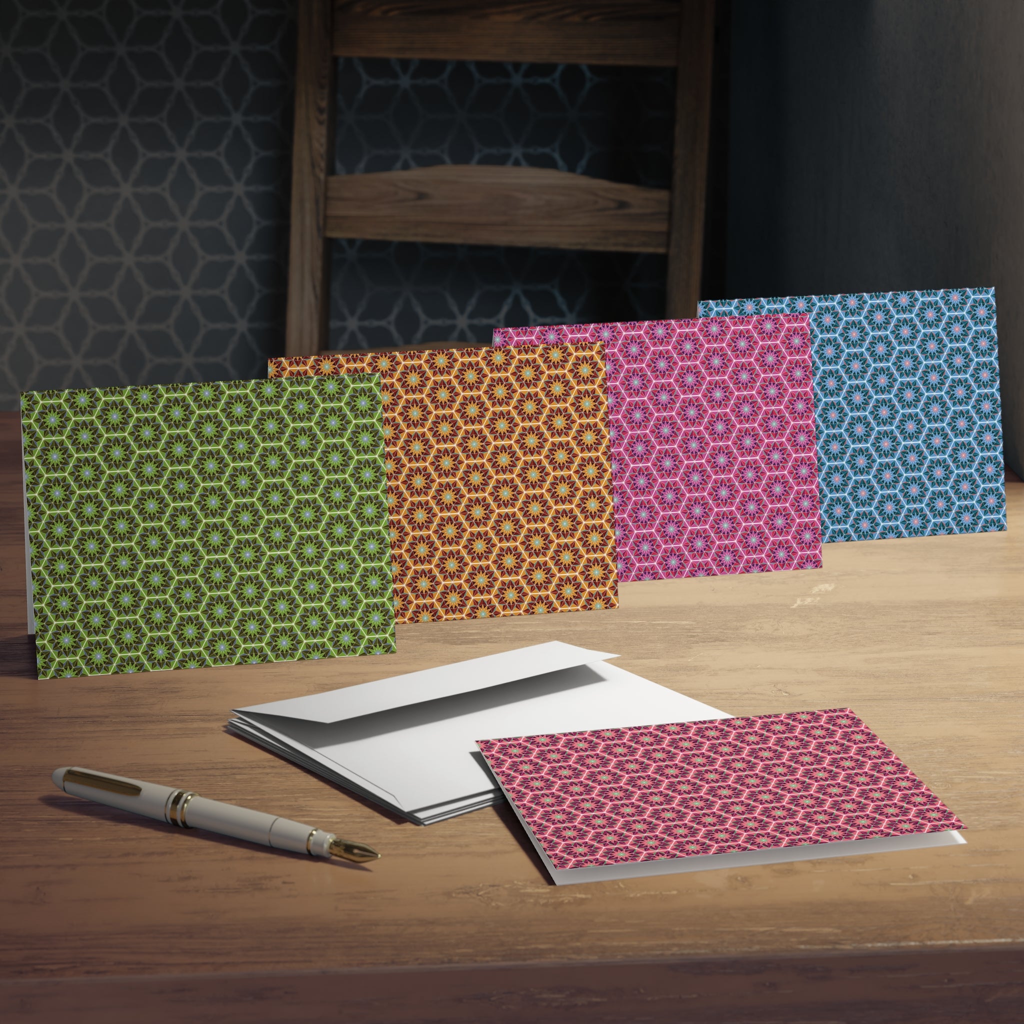 Geometric Patterns | 5-Pack of Luxe Greeting cards