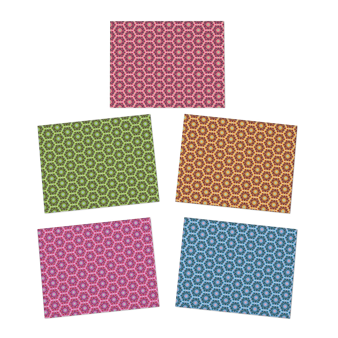 Geometric Patterns | 5-Pack of Luxe Greeting cards