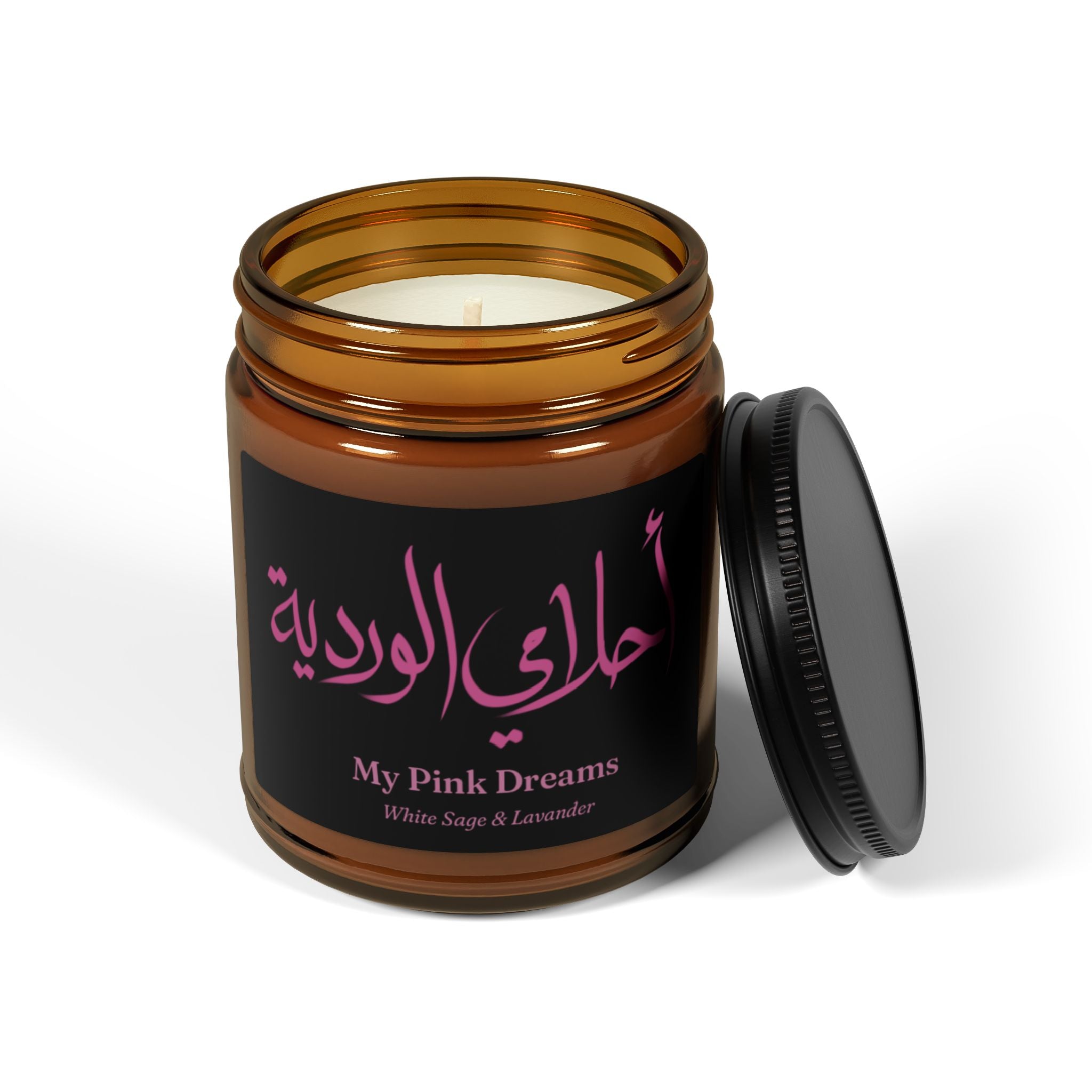Pink Dreams White Sage & Lavender Scented Soy Candle