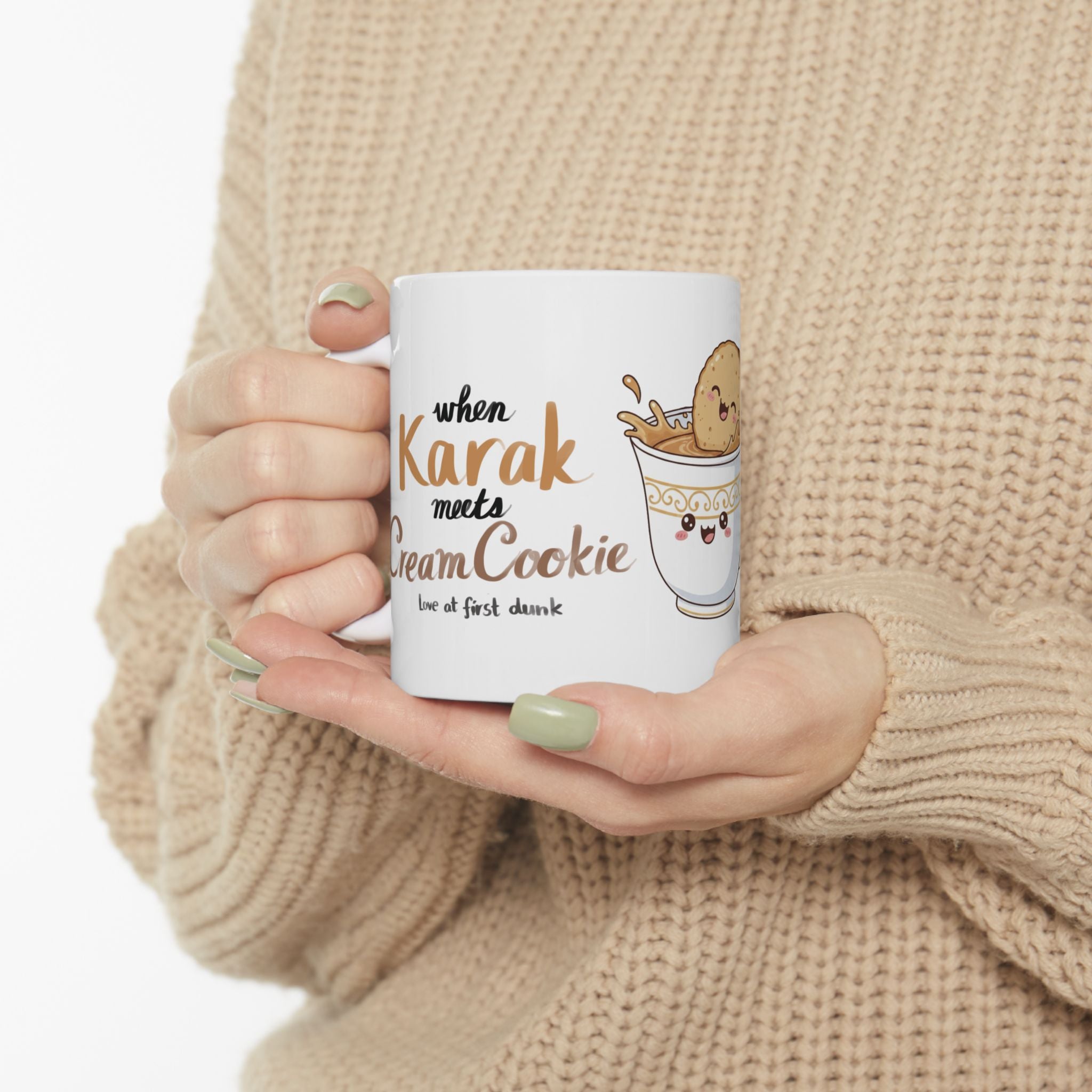 Karak and Cream Cookie Kawaii Mug