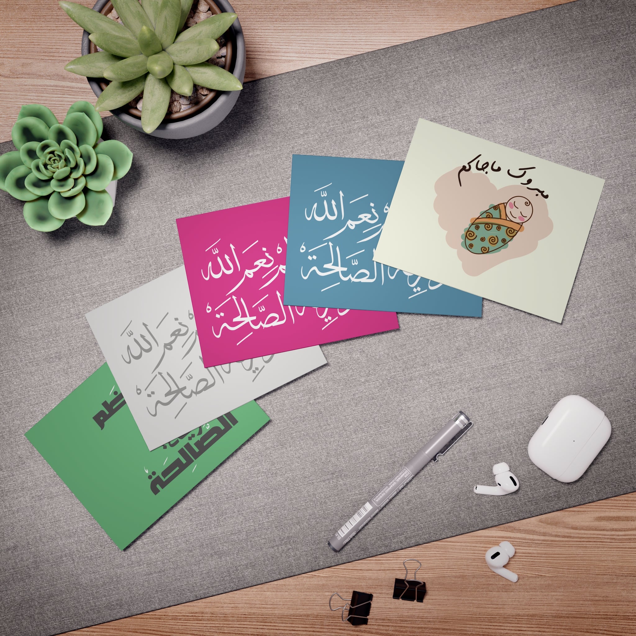 Newborn baby | 5-Pack of Luxe Greeting cards