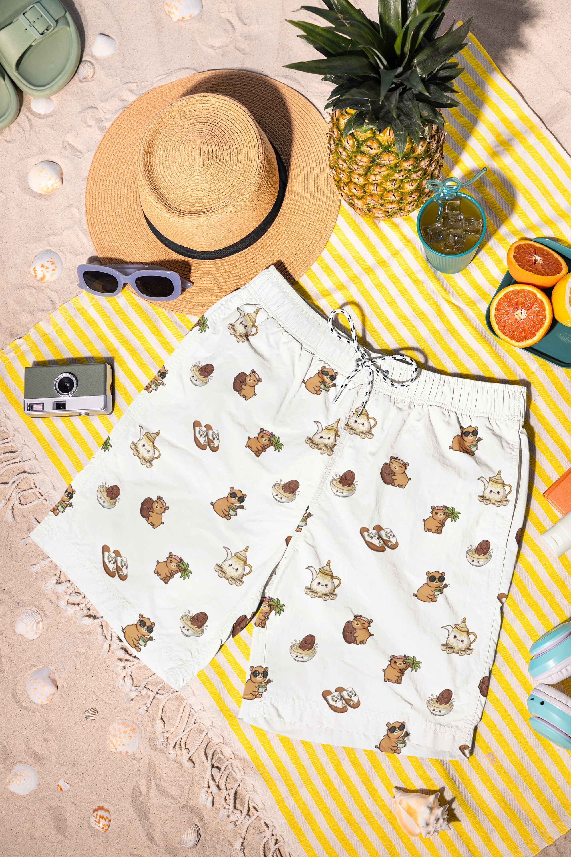 Arabian Kawaii Swim Shorts