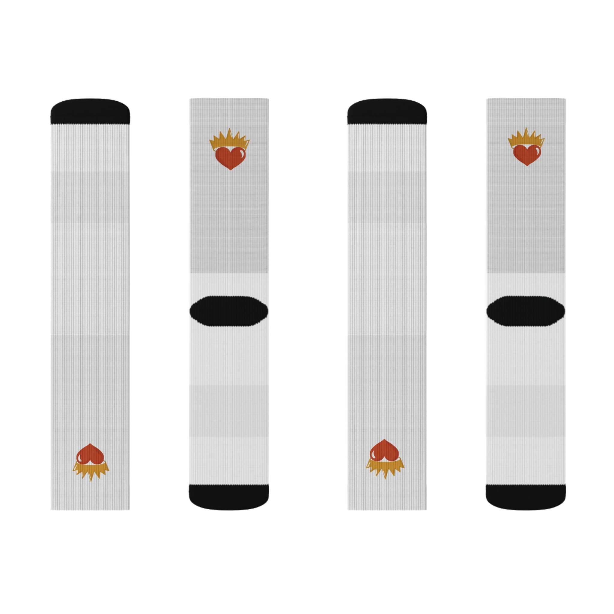 Single Royal Heart Unisex Socks