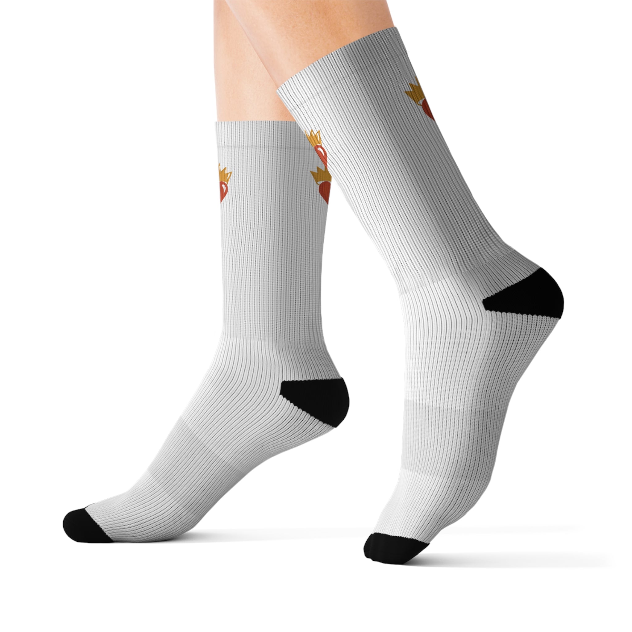 Single Royal Heart Unisex Socks