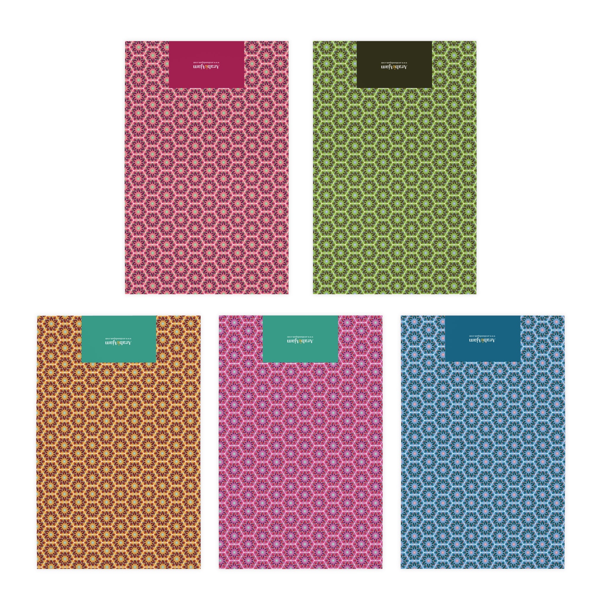 Geometric Patterns | 5-Pack of Luxe Greeting cards