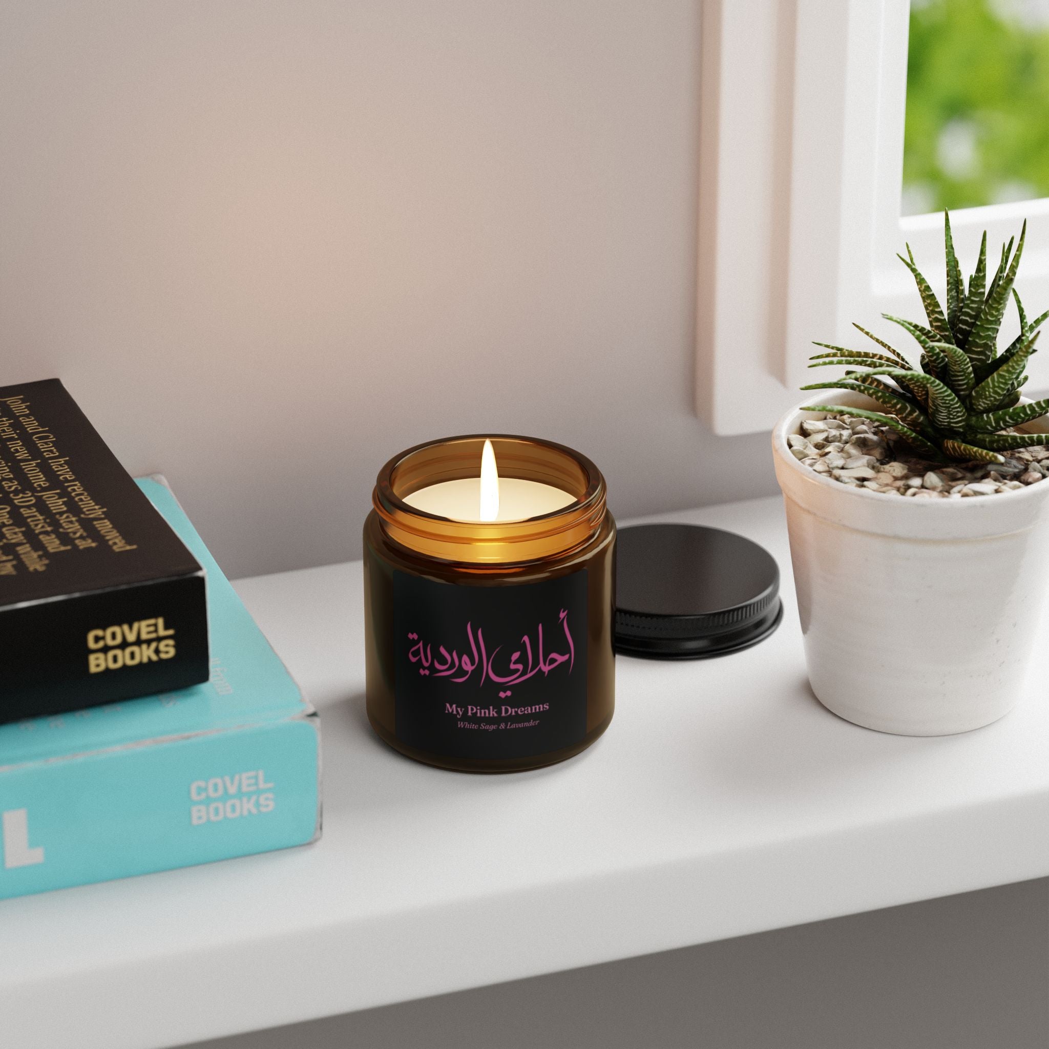 Pink Dreams White Sage & Lavender Scented Soy Candle
